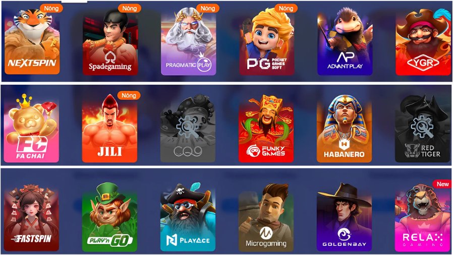 Top nhà phát hành game Slot BK8